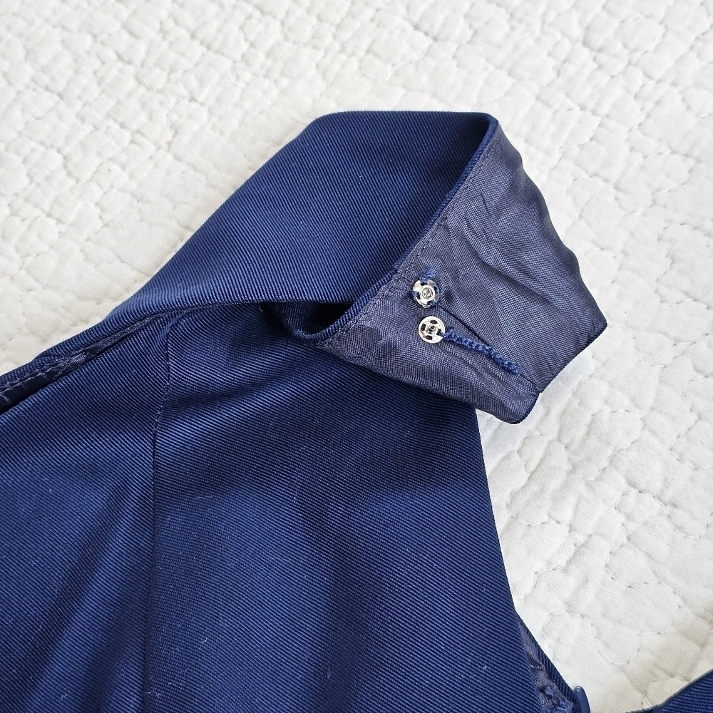 J. Crew Kami Fit and Flare Navy Vicose Dress - Picture 7 of 15